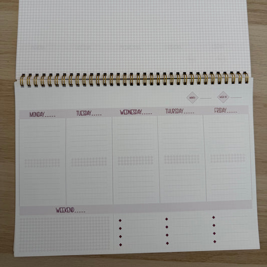 Planner settimanale A4 - Open date