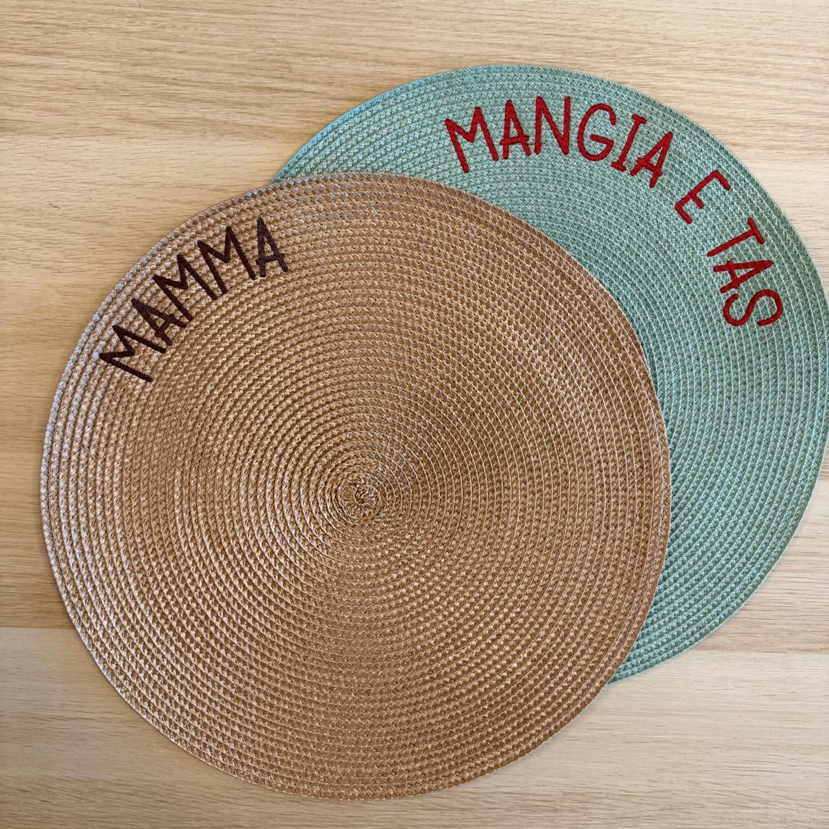 Tovagliette Tonde di Paglia con Personalizzazione