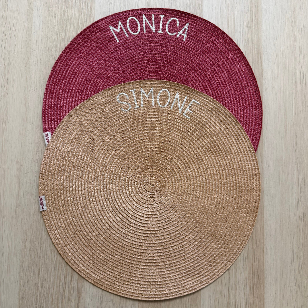 Tovagliette Tonde di Paglia con Personalizzazione