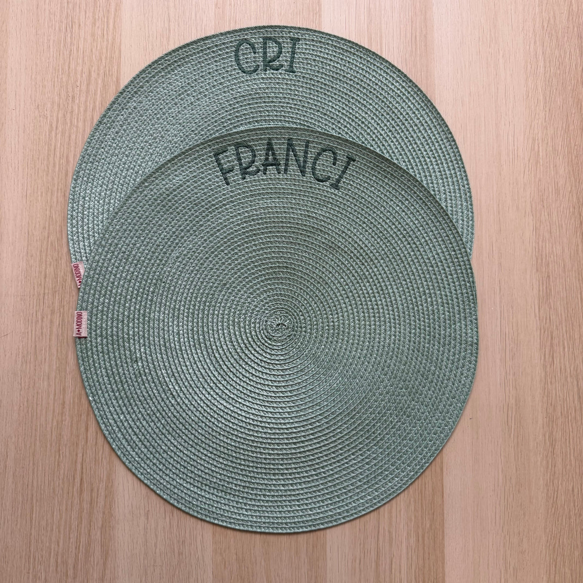 Tovagliette Tonde di Paglia con Personalizzazione